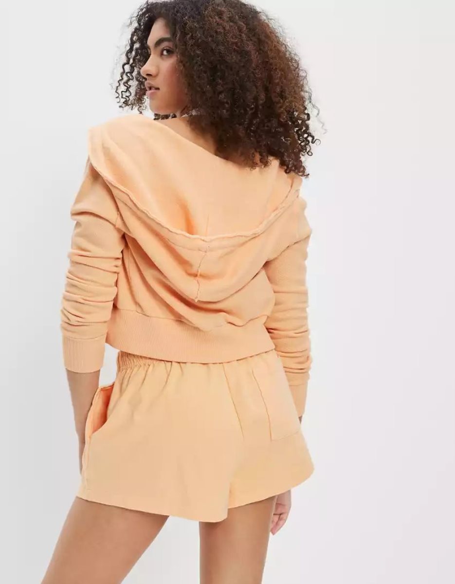 Shorts American Eagle AE Sun Set Knit Orange Femme | QXR-00560394